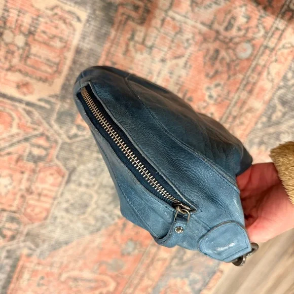 Latico Denim Blue Leather Callie Sling/Crossbody Bag - Picture 10 of 13